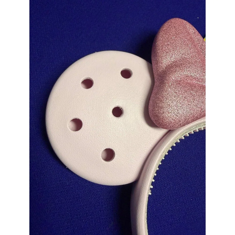 2026 Disney Parks Crocs Pink Minnie Mouse Ears Headband New